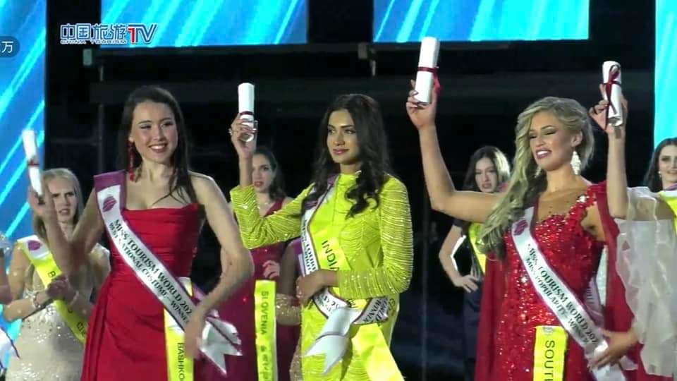 India’s Asmita Chakraborty won the Best in Talent award at the 2023 Miss Tourism World contest